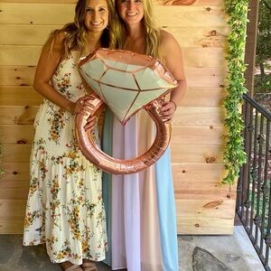 Elegant pastel maxi dress (dress on the right!)